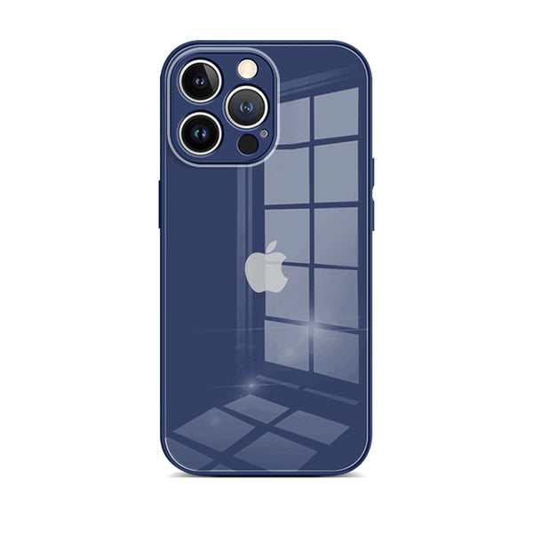 Navy Blue | Tempered Glass Phone Case