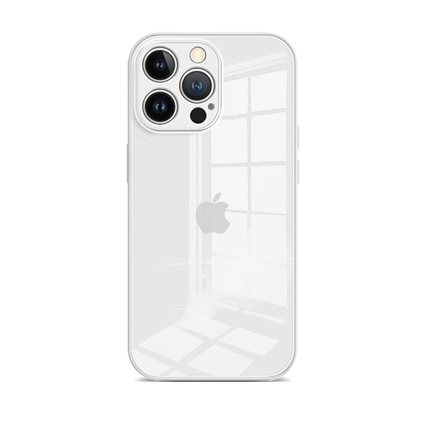 White | Tempered Glass Phone Case