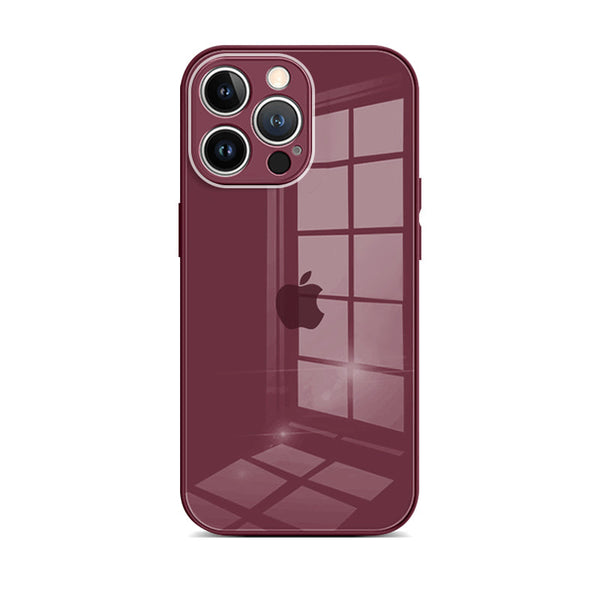 Plum Color | Tempered Glass Phone Case