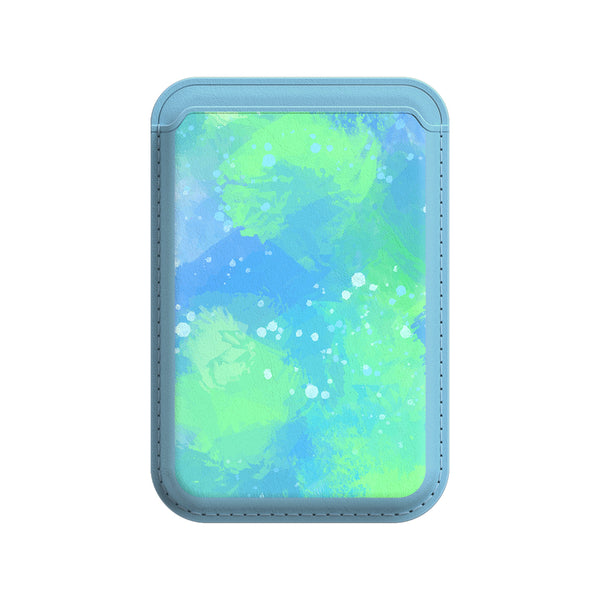 Fluorescent Jellyfish | Leather Wallet with MagSafe