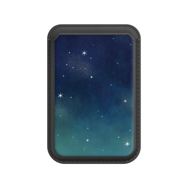 Star-Blue Green | Leather Wallet with MagSafe