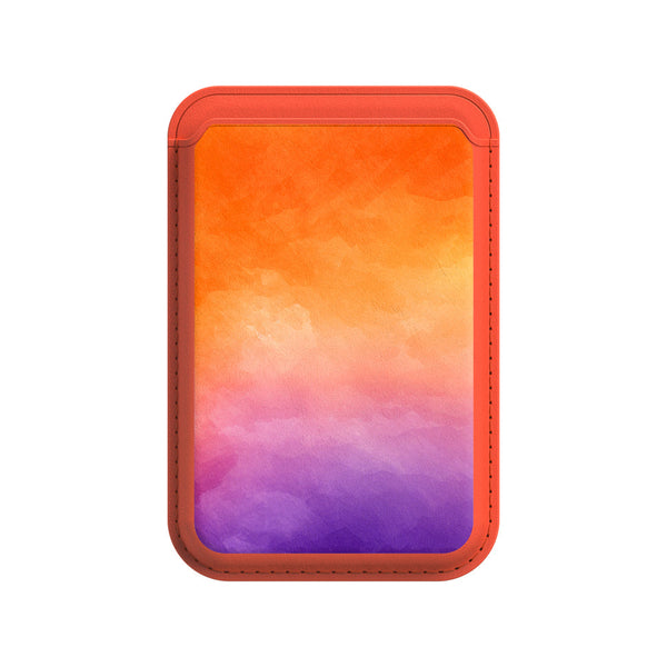 Sunset Color | Leather Wallet with MagSafe