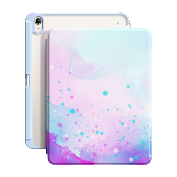Watercolor Pink Blue | iPad Series Snap 360° Stand Impact Resistant Case