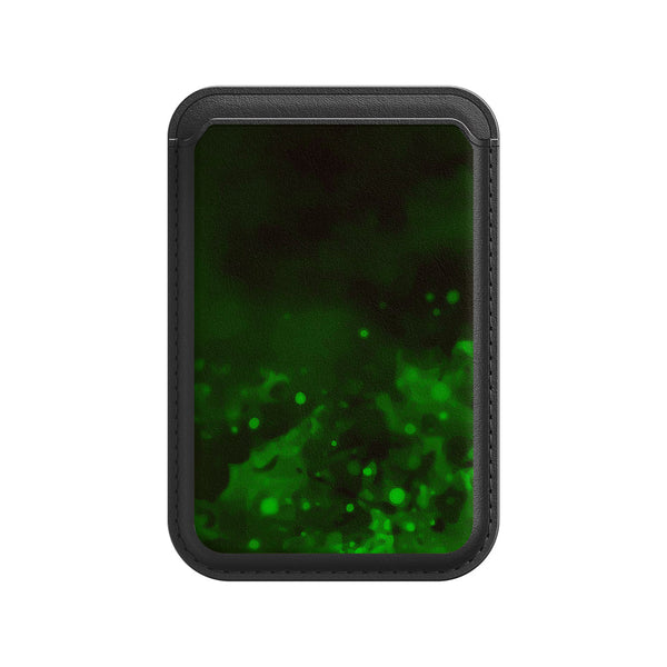 Black Green | Leather Wallet with MagSafe