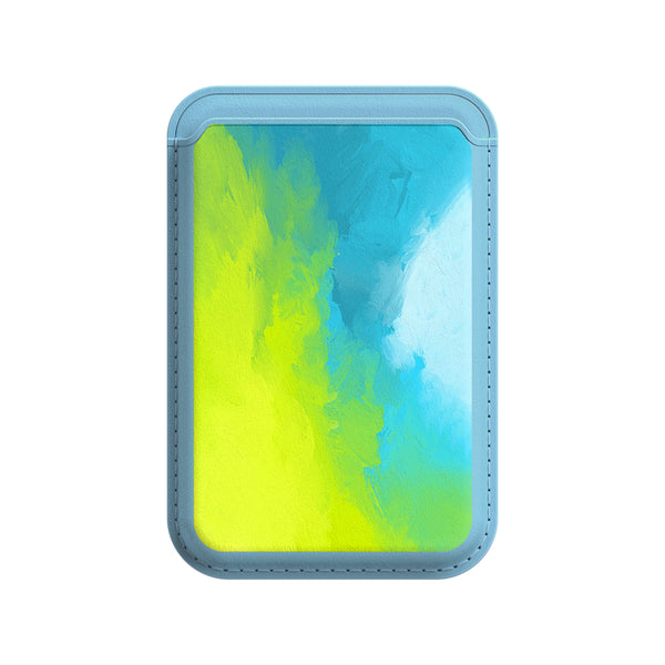 Fluorescent Beach | Leather Wallet with MagSafe