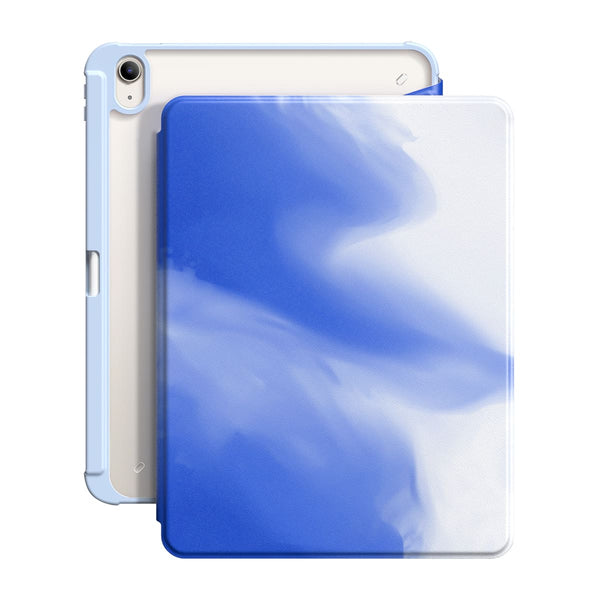 Blue And White | iPad Series Snap 360° Stand Impact Resistant Case